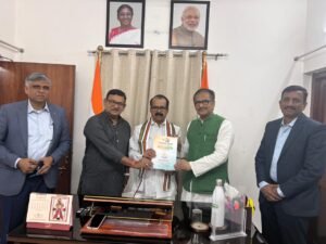 30 अप्रैल, 2026 को राज्य मंत्री जॉर्ज कूरीयन से डॉ. विपिन कुमार की शिष्टाचार भेंट